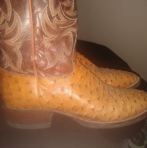 Justin's cowboy boots made with real Quil Ostrich
